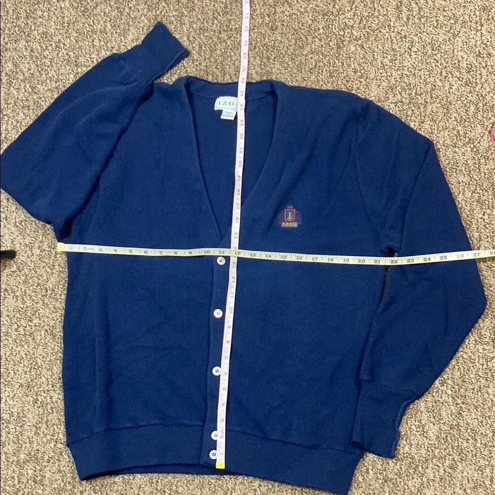 IZOD Navy Blue Cardigan Sweater Men’s Size L